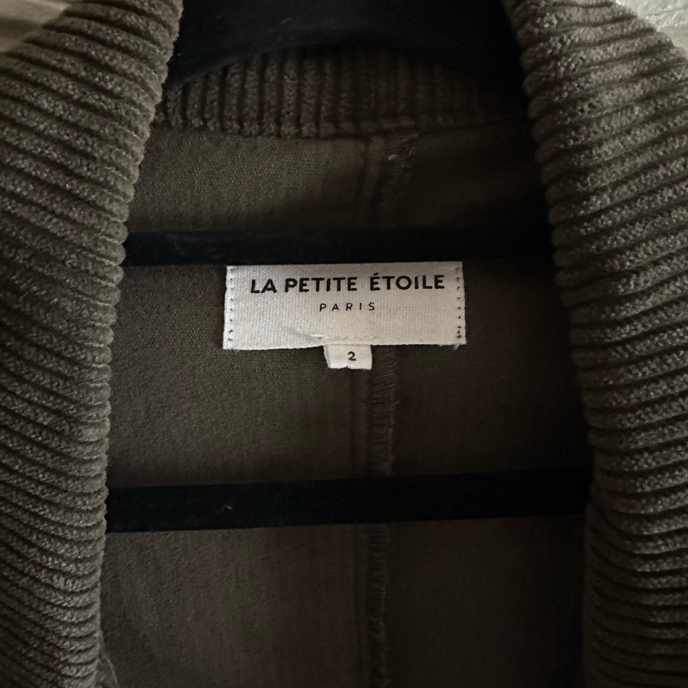 La Petite Étoile Women's Corduroy Long Coat - Picture 2 of 5